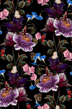 玫瑰花印花华亿平台图片