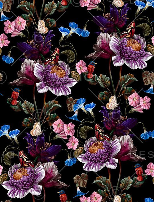 玫瑰花印花华亿平台图片