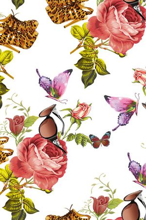 抽象花卉印花华亿平台图片