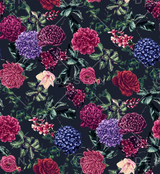 玫瑰花印花华亿平台图片