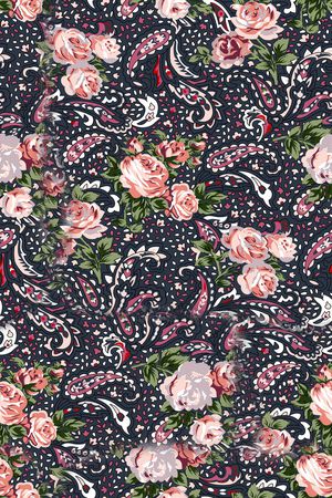 民族花卉印花华亿平台图片