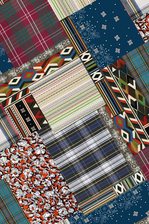 格子印花华亿平台图片