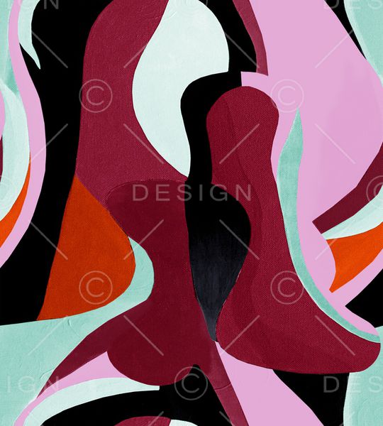 水彩花卉印花华亿平台图片