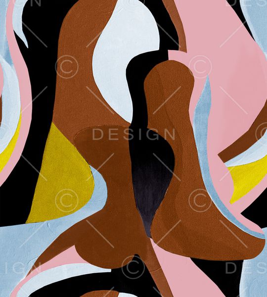 水彩花卉印花华亿平台图片