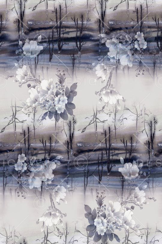 水墨风印花华亿平台图片