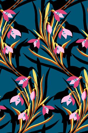 花卉印花华亿平台图片