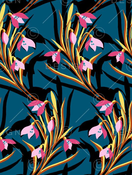 花卉印花华亿平台图片