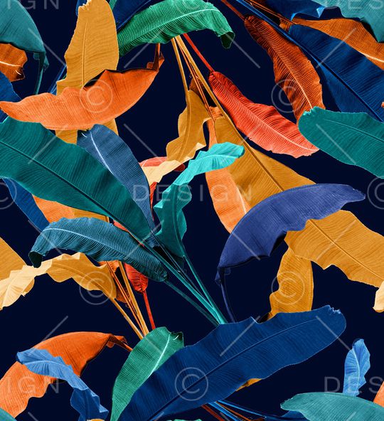 棕榈树印花华亿平台图片