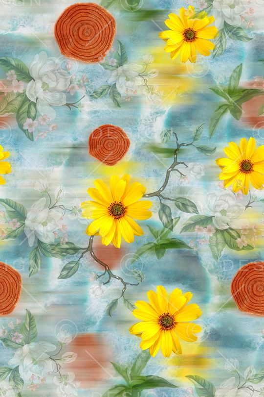 花卉印花华亿平台图片