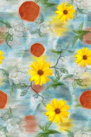 花卉印花华亿平台图片