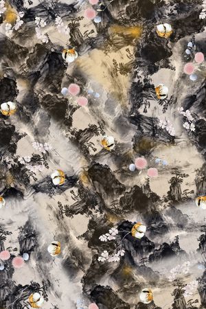 花卉印花华亿平台图片