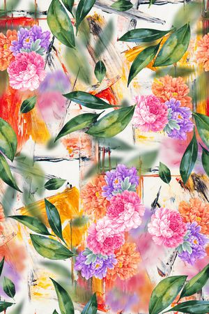 花卉印花华亿平台图片