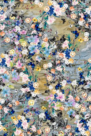 花卉印花华亿平台图片