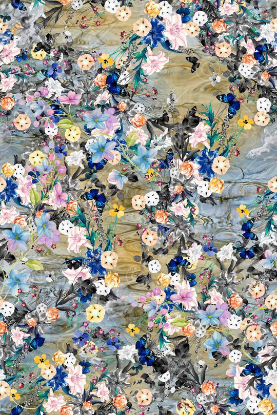 花卉印花华亿平台图片