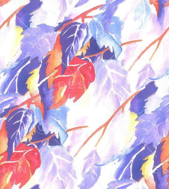 水彩花卉印花华亿平台图片