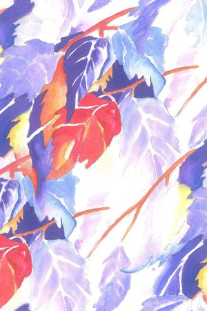 水彩花卉印花华亿平台图片