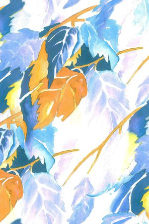 水彩花卉印花华亿平台图片