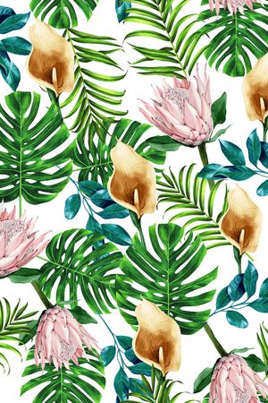 棕榈树印花华亿平台图片