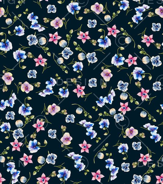 小碎花印花华亿平台图片