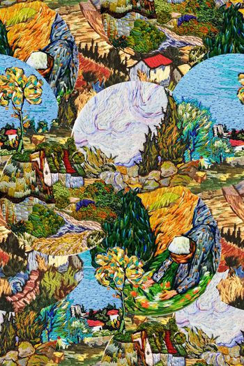 抽象印花华亿平台图片