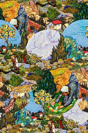 抽象印花华亿平台图片