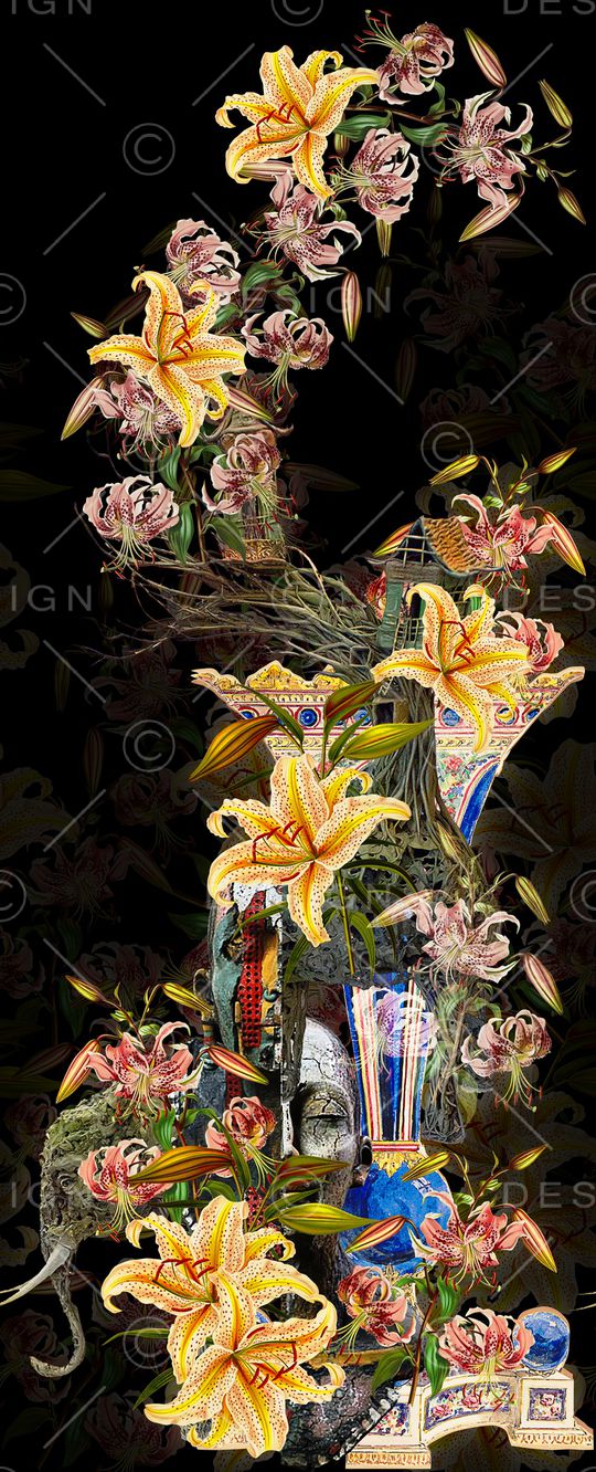 花卉印花华亿平台图片