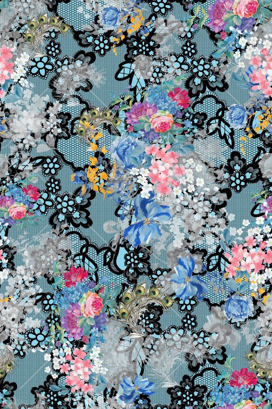 花卉印花华亿平台图片