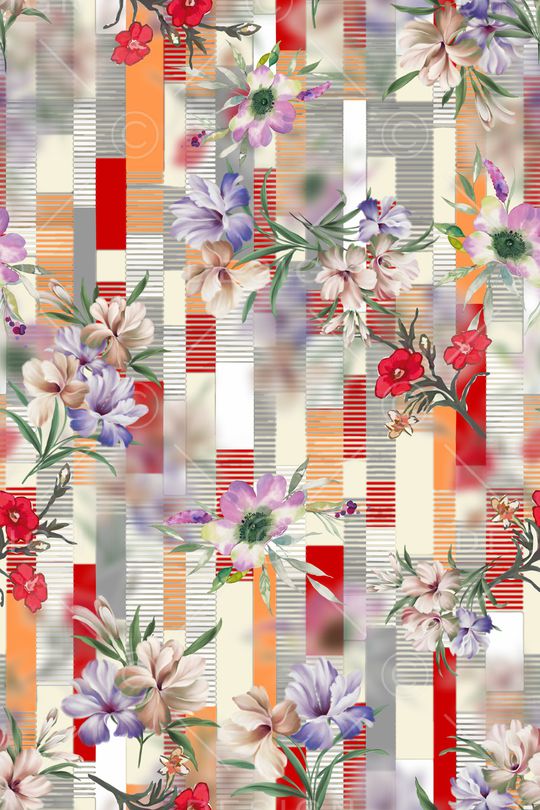 花卉印花华亿平台图片