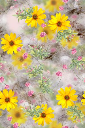 花卉印花华亿平台图片