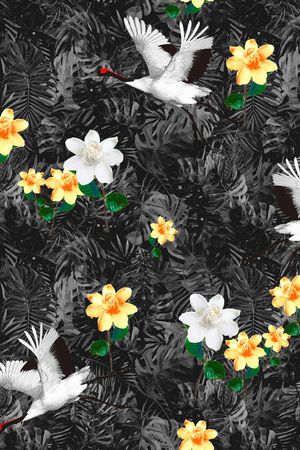 动物花卉印花华亿平台图片