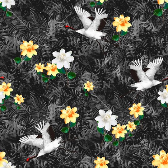 动物花卉印花华亿平台图片