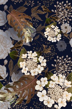 树枝印花华亿平台图片