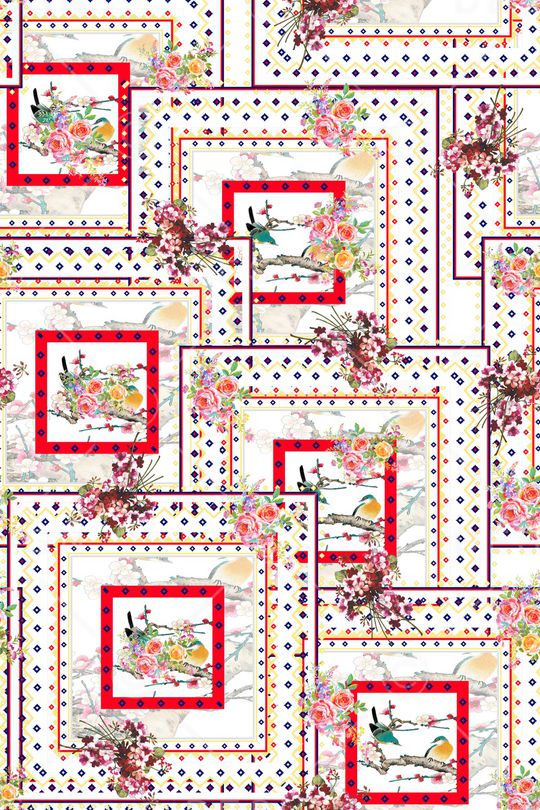 名族风印花华亿平台图片