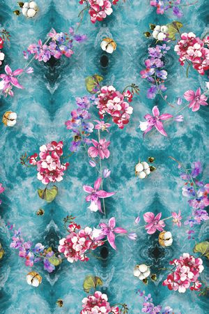 花卉印花华亿平台图片