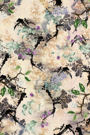 树枝印花华亿平台图片