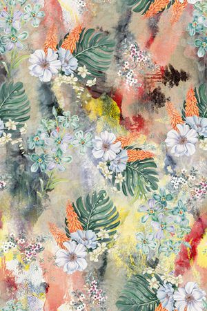 花卉印花华亿平台图片