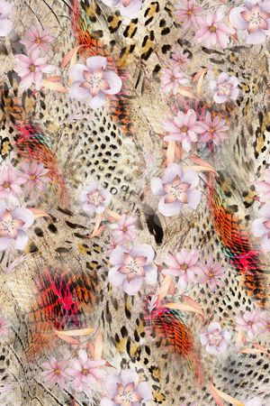 动物纹印花华亿平台图片