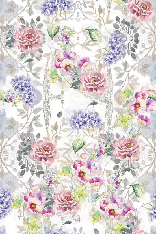 花卉印花华亿平台图片