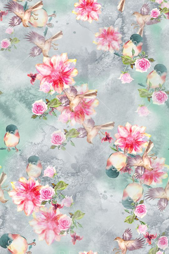 花卉印花华亿平台图片