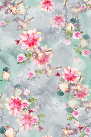 花卉印花华亿平台图片