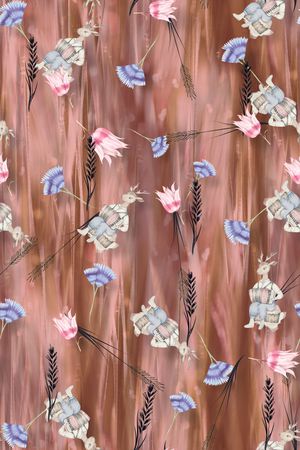 花卉印花华亿平台图片