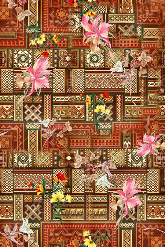 花卉印花华亿平台图片