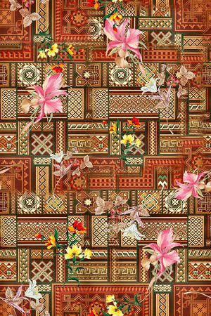 花卉印花华亿平台图片