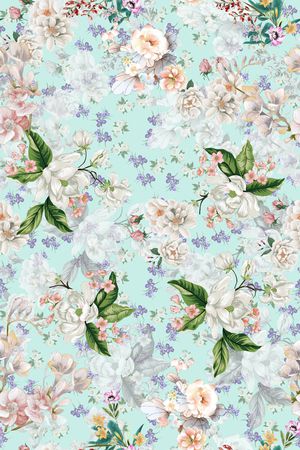 花卉印花华亿平台图片