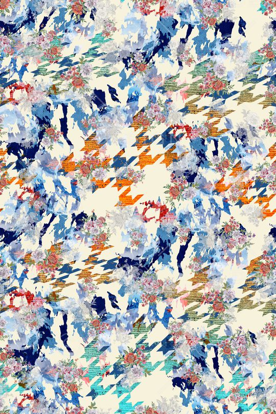 千鸟格印花华亿平台图片