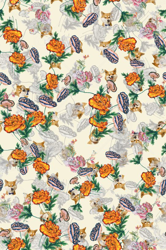 花卉印花华亿平台图片