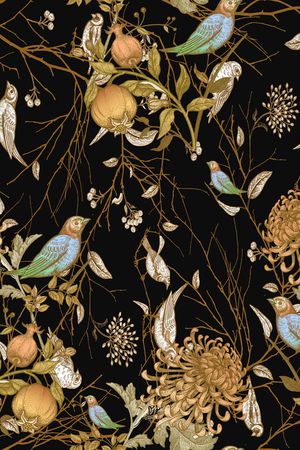 树枝印花华亿平台图片