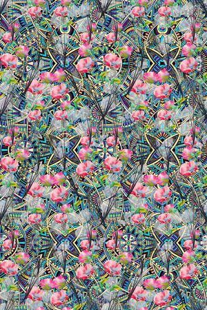 花卉印花华亿平台图片