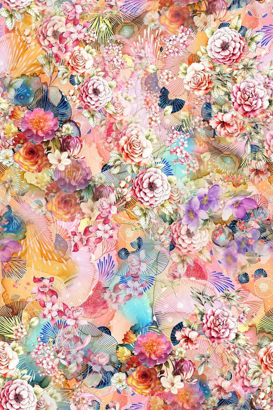 花卉印花华亿平台图片