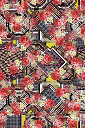 花卉印花华亿平台图片